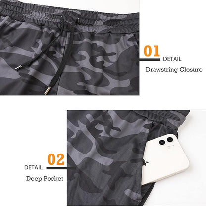 Surenow Mens Running Gym Shorts 3 Inch Breathable Lightweight Athletic Sport Shorts Training Workout Shorts with Pockets