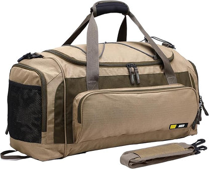 MIER Large Gym Bag for Men Sports Duffle Bag with Shoe Compartment 60L Lightweight Duffel Bags for Workout Fitness Travel, Blue