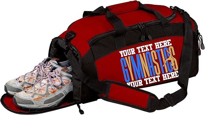 Personalized Women’s Gymnastics Duffel Bag – Custom Name Gym Bag for Girls & Teens – Practice, Competition & Travel Team Gear