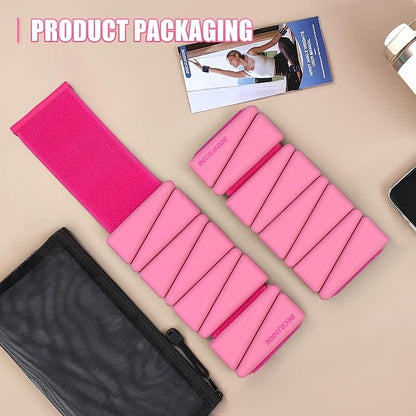 Ankle Weights for Women Wrist Weights Set of 2 (1 lb/2 lb Each) Adjustable Arm Leg Weight for Womens Men Suitable for Walking Swimming Running Pilates Yoga Gym