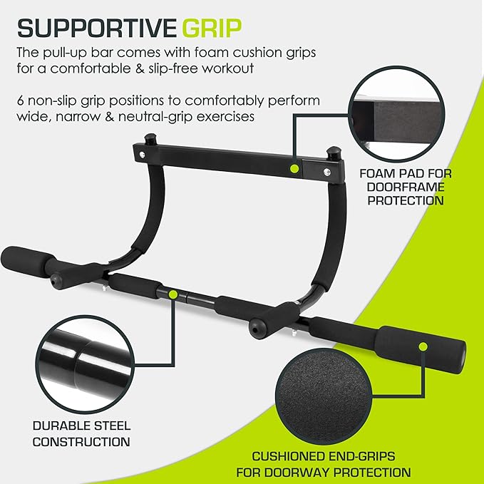 ProsourceFit Pull Up Bar for Multi Use Fitness & Home Gym Exercise