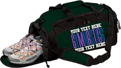 Personalized Women’s Gymnastics Duffel Bag – Custom Name Gym Bag for Girls & Teens – Practice, Competition & Travel Team Gear