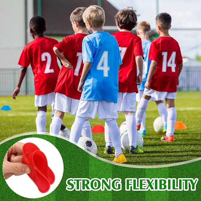Hanaive 100 Pieces Mini Soccer Cones for Sport Drills 5 Inch Agility Disc Cones with Accessories for Kids Football Training