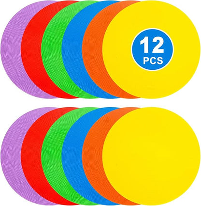 9 inch Spot Markers Flat Field Cones,Non Slip Spot Floor Dots for Soccer Basketball Baseball Sports Speed Agility Training