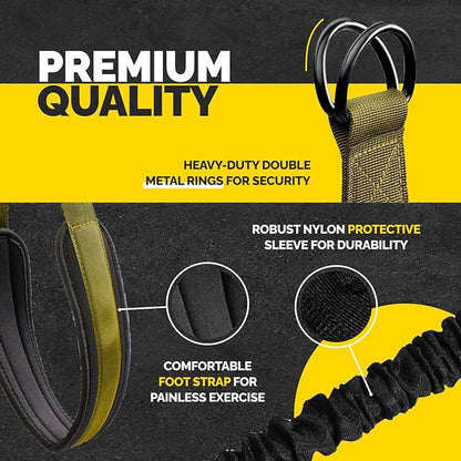 Pull Up Assistance Bands - 4 Heavy Duty Pull Up Bands with Adjustable Strap and Foot Rest - Stackable Pull Up Assist Band Set for Pull Up Bar - Resistance Bands for Pull Ups Chin Ups Strength Training