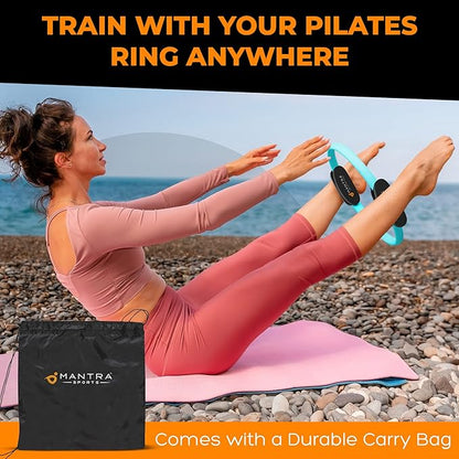 MANTRA SPORTS Pilates Ring Circle, Magic Circle Pilates Ring, Inner Thigh Exercise Equipment, Fitness Rings for Women, Thigh Master Inner Thigh Exerciser, Yoga Ring Pilates Equipment for Home Workouts