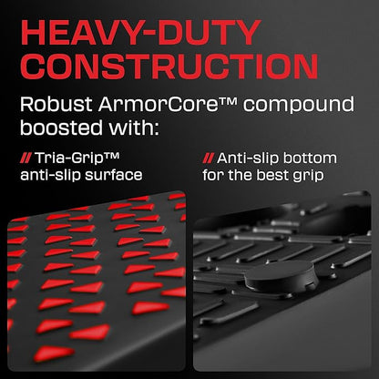 Squat Wedge Block Pair - Heel Elevated Squat Wedge for Deeper Squats, Heavy Lifting and Better Form - 17° Angle Exercise Wedges, Slant Board for Squats with Carry Backpack