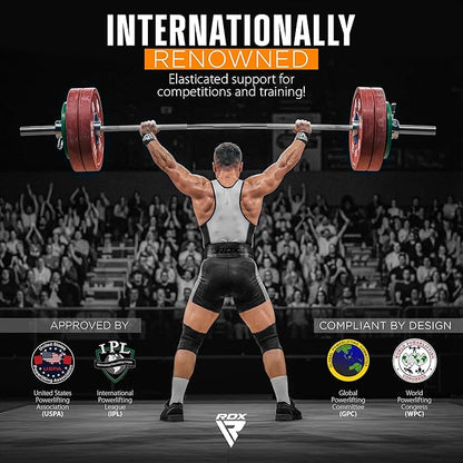 RDX Wrist Wraps for Weightlifting (Pair), IPL USPA Approved, Elasticated 18” Cotton Straps Support with Thumb Loop, Gym Wrap for Weight Lifting Powerlifting Competition Strength Training Bodybuilding