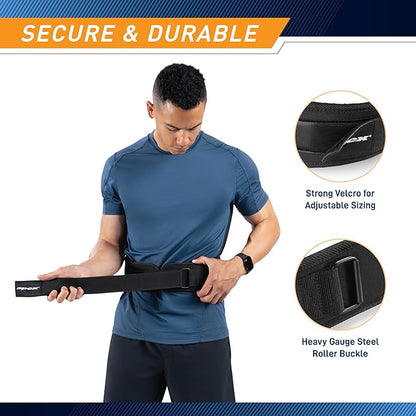 Apex by Marcy Contoured Weightlifting Belt with Flexible Foam Core, Durable Nylon Exterior, Adjustable Fit – Ideal for Strength Training, Deadlifting, Powerlifting, and CrossFit