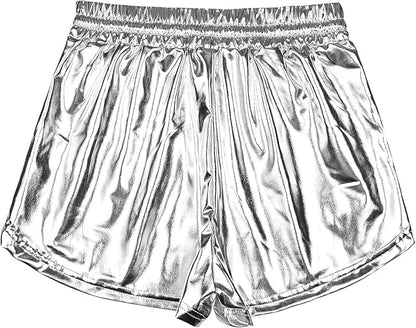Perfashion Women's Metallic Shorts Summer Sparkly Hot Outfit Shiny Short Pants
