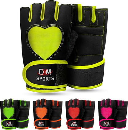 DXM SPORTS Workout Gloves for Women with Wrist Support - Weight Lifting Gloves for Gym, Cycling, Training - Exercise Gloves for Women