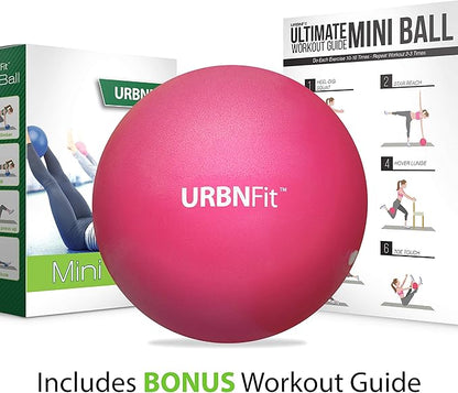 URBNFit Mini Exercise Ball 9” – Small Pilates & Yoga Stability Ball for Core Strength, Balance, Pregnancy & Physical Therapy – Anti-Burst Swiss Ball w/Quick Pump – Home, Office, Gym