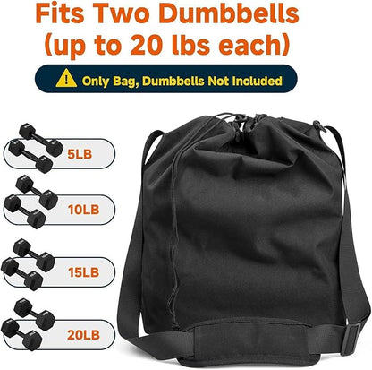 Gym Bag - Duffle Bags | Sports Holdall Bags, Dumbbell Storage Carry Case with Adjustable Strap Mens Gym Bag for Carrying Dumbbells From 1 LBS To 20 LBS Fitness Camping Workout Swimming