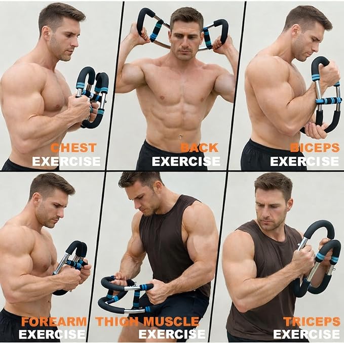 TwistPro Multi-Exercise 3 mode adjustable Home Workout Bar Ultimate Twister Arm Trainer, Adjustable Chest Workout Equipment, Arm Trainer for Men, Chest Trainer for Men, Shoulder Muscle Training, Portable Spring Resistance Home Fitness Equipment. Gift r...
