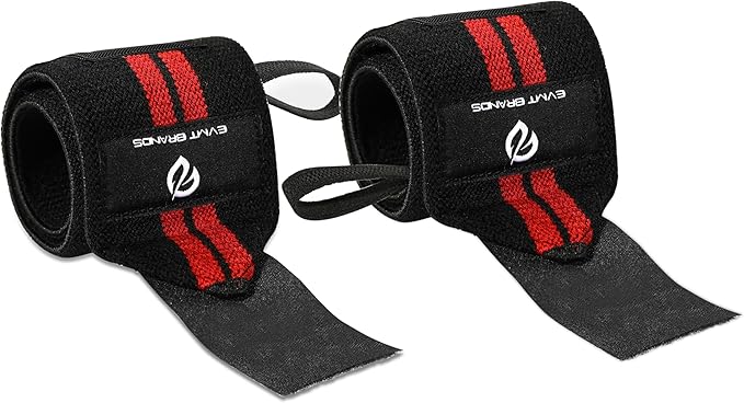 EVMT Premium Wrist Wraps for Weightlifting | Durable Lifting Straps for Enhanced Wrist Support | Perfect for Strength Training, Gym Workouts & General Athletics