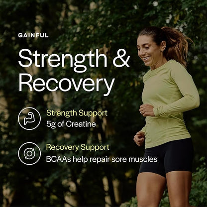 Gainful High Intensity Pre Workout Powder with 200mg Caffeine, 5g Creatine, Watermelon Flavor, Supports Energy, Strength, Endurance, & Recovery with BCAAs, Beta Alanine, L-Citrulline, 20 Servings