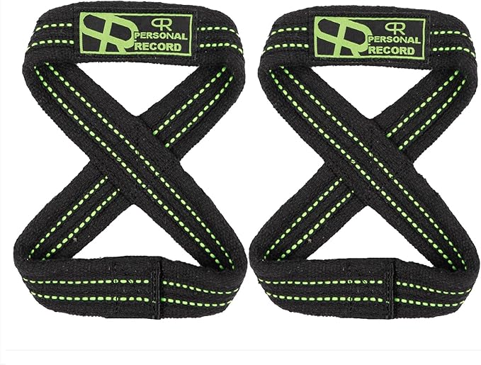Deadlift Straps - Figure 8 Weightlifting Straps for Powerlifting, Bodybuilding, Strongman – Heavy Duty Grip Support Wrist Wraps for Men & Women