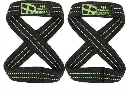 Deadlift Straps - Figure 8 Weightlifting Straps for Powerlifting, Bodybuilding, Strongman – Heavy Duty Grip Support Wrist Wraps for Men & Women