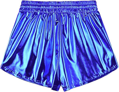 Perfashion Women's Metallic Shorts Summer Sparkly Hot Outfit Shiny Short Pants