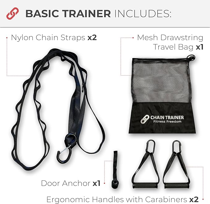 Portable Home Gym Multi-functional Basic Fitness Freedom Workout Equipment Comes in Basic, Intermediate, Advanced or Deluxe Sizes and Comes in Black or Silver