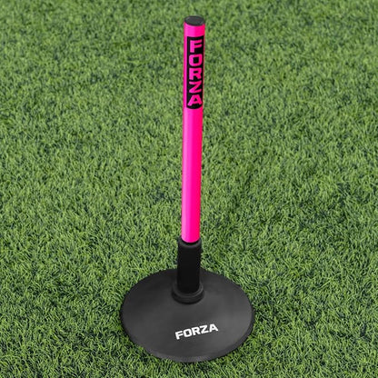 FORZA Slalom Agility Poles | Improve Endurance, Speed & Footwork | Color, Size & Rubber Base Options Available [8 Pack]
