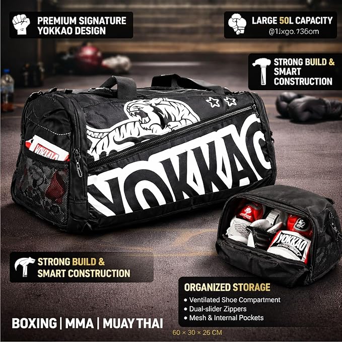 YOKKAO Gym Bag - Tiger Addition- Black