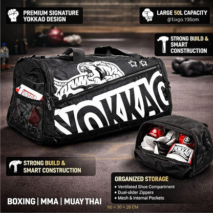 YOKKAO Gym Bag - Tiger Addition- Black