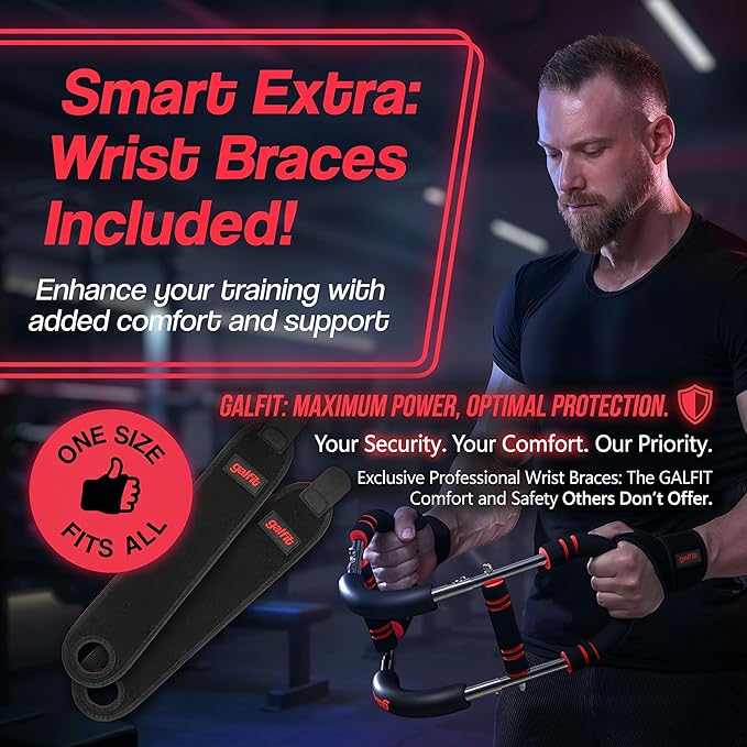 Twister Arm Trainer - Chest Workout Equipment for Full-Body Training with Adjustable Resistance Levels, Professional Arm Workout Machine with Wrist Braces, Chest Exerciser for Men and Women