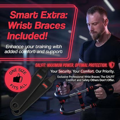 Twister Arm Trainer - Chest Workout Equipment for Full-Body Training with Adjustable Resistance Levels, Professional Arm Workout Machine with Wrist Braces, Chest Exerciser for Men and Women