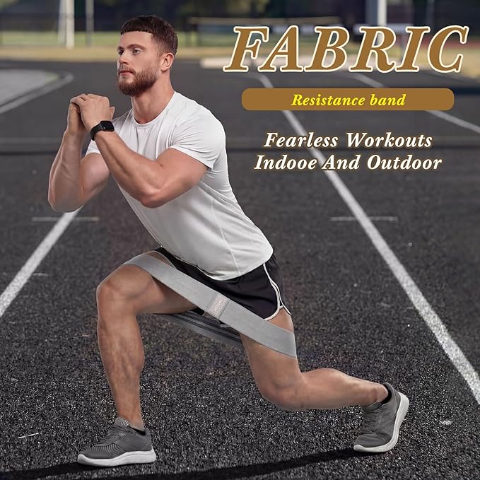 10 Pcs Resistance Bands for Workout Fabric Exercise Bands for Legs and Butt Glutes Workout Band for Women Men Yoga, Pilates, Fitness