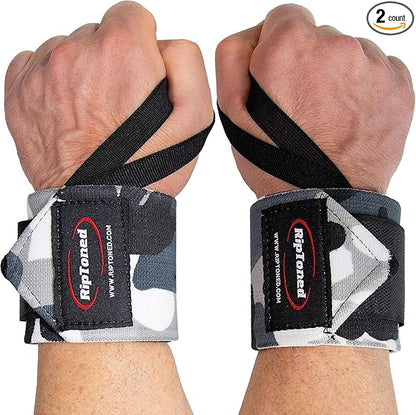 Rip Toned Wrist Wraps for Weightlifting – USPA & USAPL Approved 18" Wrist Straps for Powerlifting – Adjustable, Durable Gym Wraps with Thumb Loop – Maximum Support for Men & Women