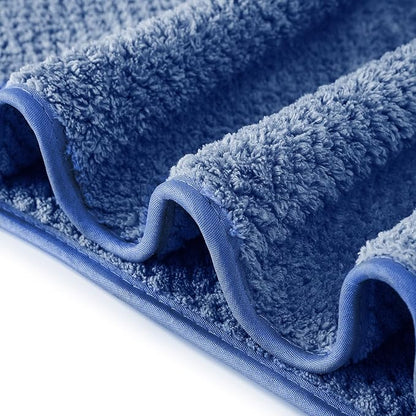 2 Pack Bath Towel Set 35" x 70", Extra Large Waffle Bath Towel Set, Microfiber Super Soft Highly Absorbent, Sturdy Quick Drying Towels for Bathroom, Gym, Sports, Yoga (2PCS Light Blue)