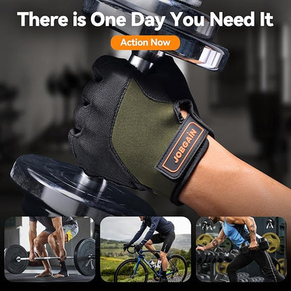 Workout Gloves for Women and Men, Breathable Weight Lifting Gloves, Grip & Shock Absorption, Full Palm Protection, for Gym Exercise, Fitness, Training & Cycling