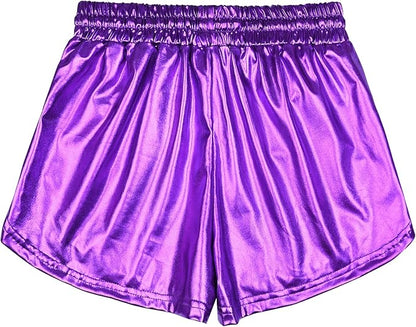 Perfashion Women's Metallic Shorts Summer Sparkly Hot Outfit Shiny Short Pants