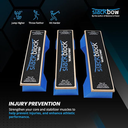 SlackBow SlackBlock Athletic Balance Trainer – Improve Balance, Stability, and Athletic Performance – Condition Your Body and Prevent Injury - Compact and Portable