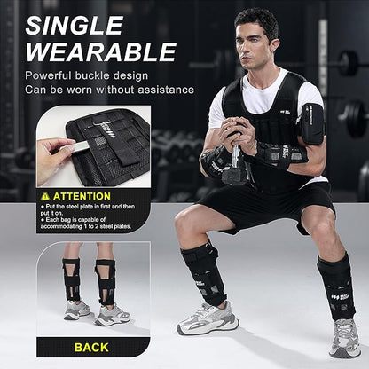 Ankle Wrist Weights 4lb/10lb/15lb/20lb/25lb/30lb BeatBoost Adjustable Leg Arm Weights for Men Walking Pilates Exercise Workout Gym Aerobics