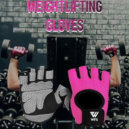 WESTWOOD FOX Weight Lifting Gloves for Men Women Gym Gloves with Wrist Wrap Support for Workout Training Exercise Fitness Hanging, Pull ups for Dumbbell, Cycling