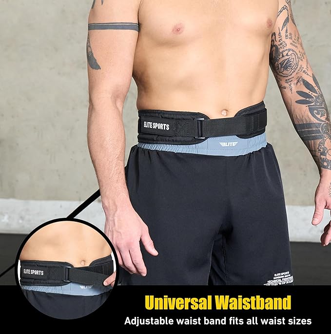 Elite Twin Sand Bag Sled Workout Sled – Waterproof Weight Sled Trainer with 6-Level 10–60 lb Resistance Pull System, Adjustable Waist Strap for Speed, Strength, Endurance & Agility Training