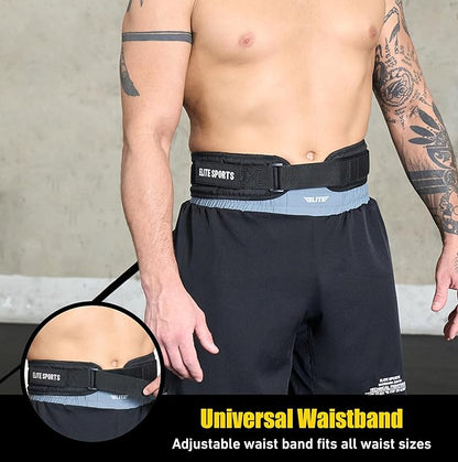 Elite Twin Sand Bag Sled Workout Sled – Waterproof Weight Sled Trainer with 6-Level 10–60 lb Resistance Pull System, Adjustable Waist Strap for Speed, Strength, Endurance & Agility Training