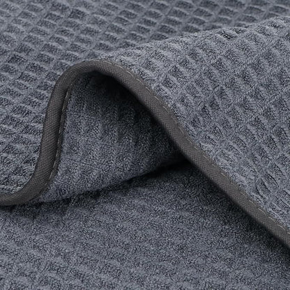 HOMEXCEL 4 Pack Microfiber Gym Towels Grey Fitness Towels Ultra Soft, Highly Absorbent and Quick Dry Towel for Gym, Shower, Hotel, Spa 15 x 25 Inch