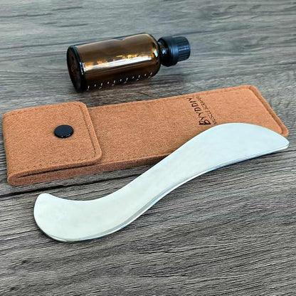 BYYDDIY Single-Bevel Stainless Steel Gua Sha Muscle Scraper Tool,Muscle Scraping Tool (S-Pro)