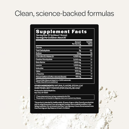 Gainful Performance Pre Workout Powder with Natural Caffeine & Creatine, Watermelon Flavor, Supports Energy, Strength, Endurance, & Recovery with BCAAs, Beta Alanine, L-Citrulline, 20 Servings