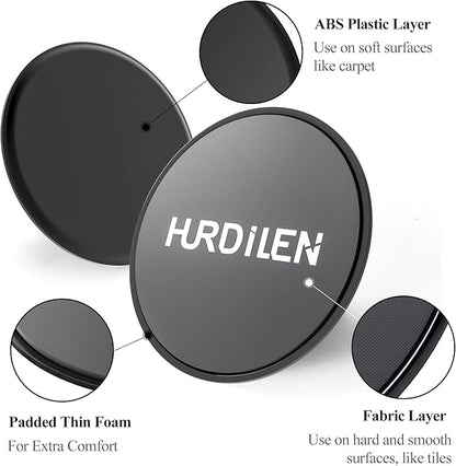 Core Sliders, Exercise Gliding Discs Dual Sided Use on Carpet and Hardwood Floors, Lightweight and Perfect Fitness Apparatus for Training Abdominal Core Strength
