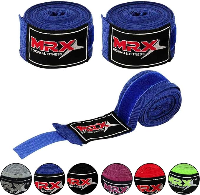 MRX BOXING & FITNESS Boxing Hand Wraps 100% Cotton Multi Colors Great for MMA Boxing Muay Thai Kick Boxing Training 118, 160, 180 Length