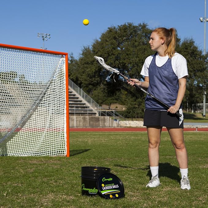 Champion Sports Lacrosse Balls – Official Size SEI Certified, Multi-Color Packs of 3, 6, or 12 for Practice & Games