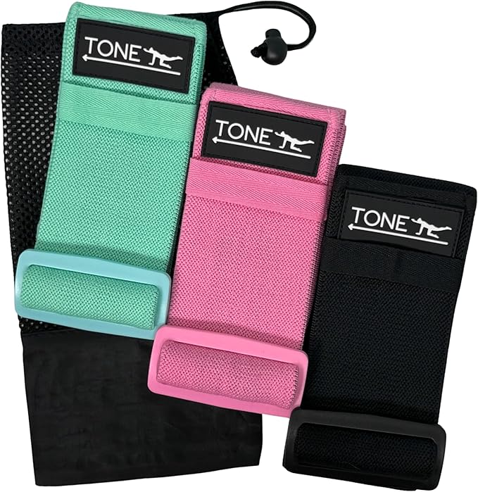 Adjustable Fabric Resistance Bands Set, Non Slip Resistance Bands for Enhanced Toning, One Size Fits All Workout Booty Bands for Women