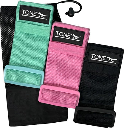 Adjustable Fabric Resistance Bands Set, Non Slip Resistance Bands for Enhanced Toning, One Size Fits All Workout Booty Bands for Women
