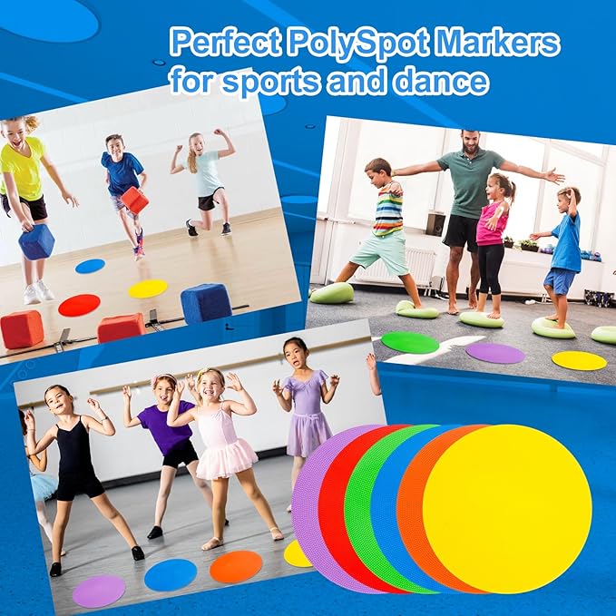9 inch Spot Markers Flat Field Cones,Non Slip Spot Floor Dots for Soccer Basketball Baseball Sports Speed Agility Training
