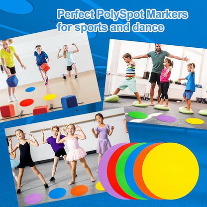 9 inch Spot Markers Flat Field Cones, Non Slip Rubber Agility Markers Flat Field Cones for Soccer Basketball Sports Speed Agility Training （18 pcs）