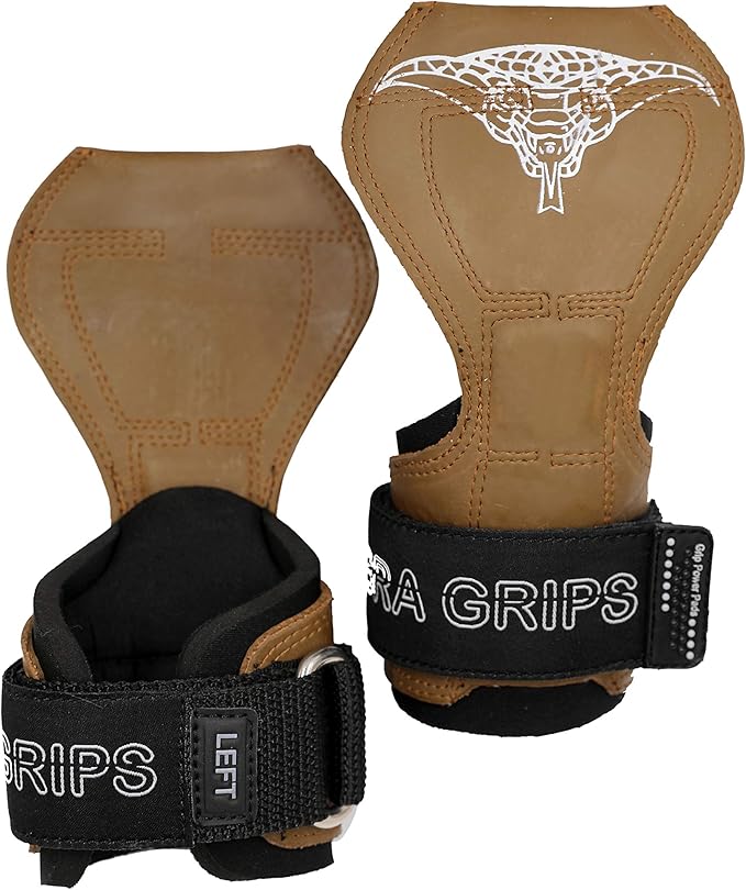 Cobra Grips PRO Weight Lifting Gloves Heavy Duty Straps Alternative with Power Lifting Hooks Padded Wrist Support for Deadlifts & Bodybuilding